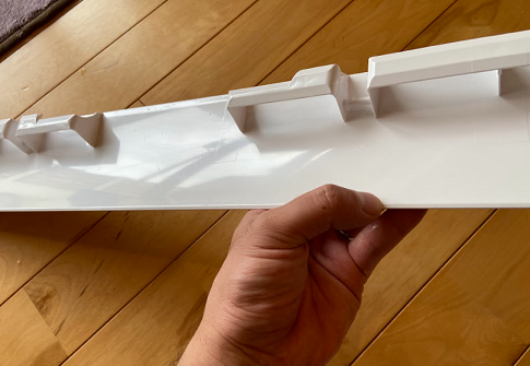 パーツの吹き上げ